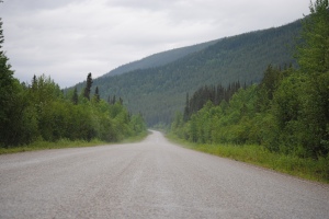 This picture might make my 'Road Less Traveled' series.  No cars. No road markings. Just us...and the rain.
