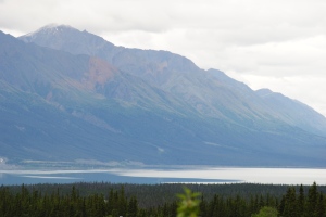 The beautiful Kluane Lake just outside Haines Junction. It is HUGE!